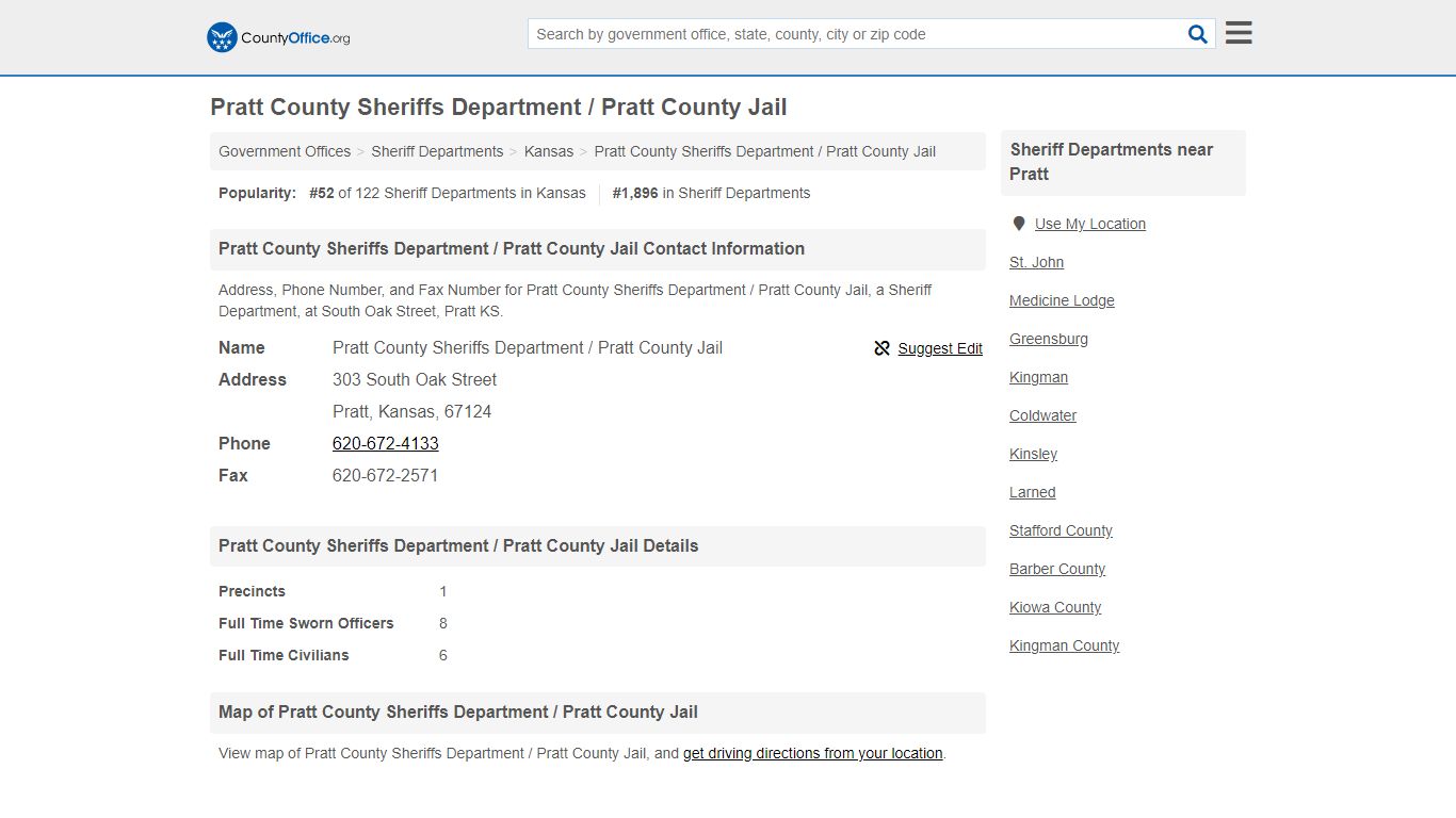 Pratt County Sheriffs Department / Pratt County Jail